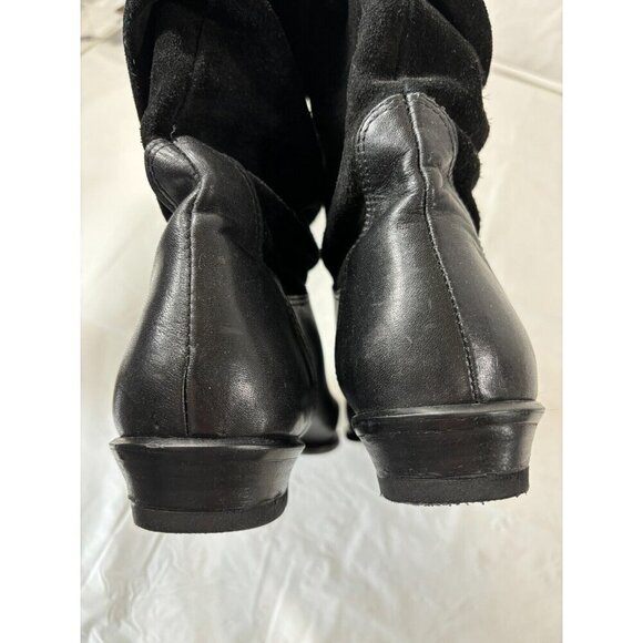 Ipanema Women's Knee High Black Riding Boots Pull On Size 8 M lace up Brazil - Picture 8 of 16